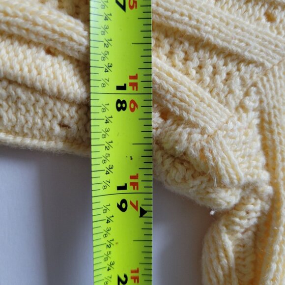 Eddie Bauer Womens Yellow Short Sleeve Ribbed Knit Cotton Sweater M - Picture 7 of 9